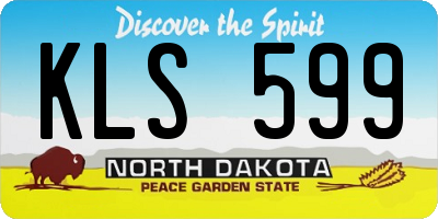 ND license plate KLS599