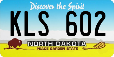 ND license plate KLS602
