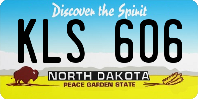ND license plate KLS606