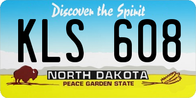ND license plate KLS608