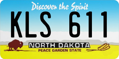 ND license plate KLS611