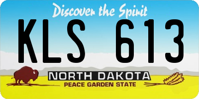 ND license plate KLS613