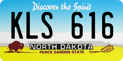 ND license plate KLS616