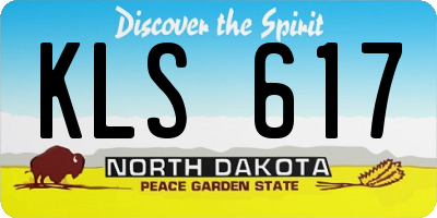 ND license plate KLS617