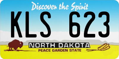 ND license plate KLS623