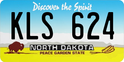 ND license plate KLS624