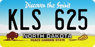 ND license plate KLS625