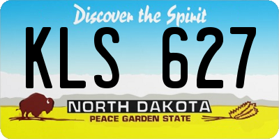 ND license plate KLS627