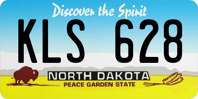 ND license plate KLS628