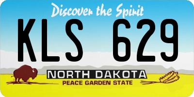 ND license plate KLS629