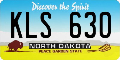 ND license plate KLS630