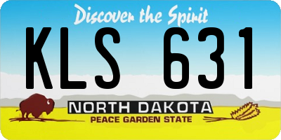 ND license plate KLS631