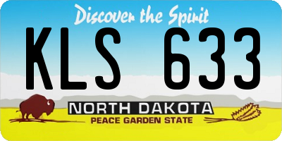 ND license plate KLS633