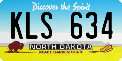 ND license plate KLS634