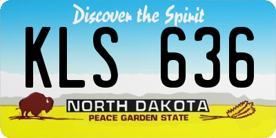 ND license plate KLS636
