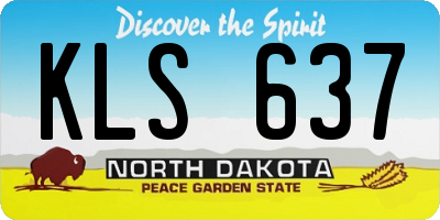 ND license plate KLS637
