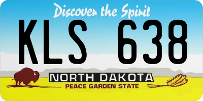 ND license plate KLS638