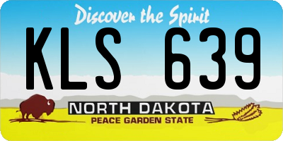 ND license plate KLS639
