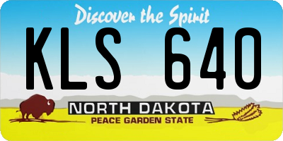 ND license plate KLS640