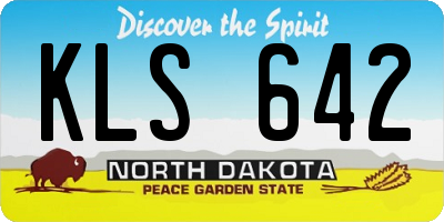 ND license plate KLS642