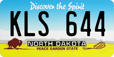 ND license plate KLS644
