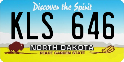ND license plate KLS646