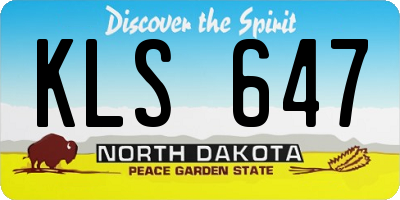 ND license plate KLS647