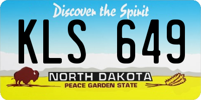 ND license plate KLS649