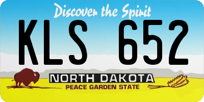 ND license plate KLS652
