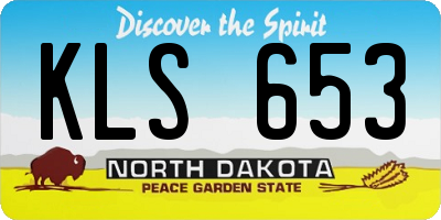 ND license plate KLS653