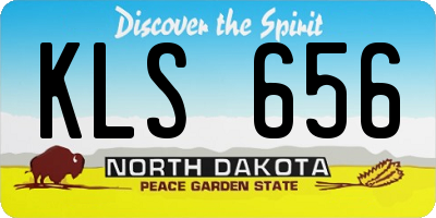 ND license plate KLS656