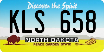 ND license plate KLS658