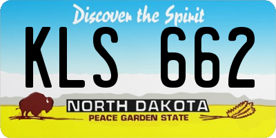 ND license plate KLS662