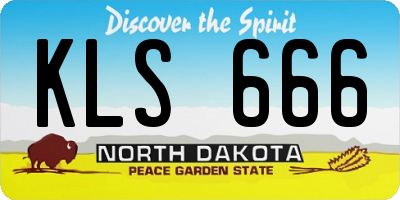 ND license plate KLS666