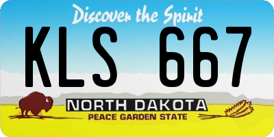 ND license plate KLS667