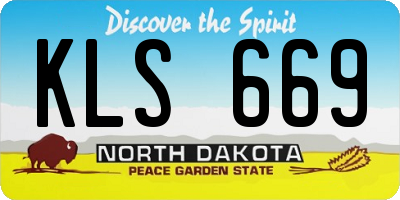 ND license plate KLS669
