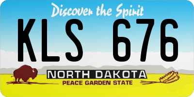 ND license plate KLS676