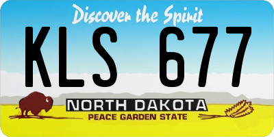 ND license plate KLS677