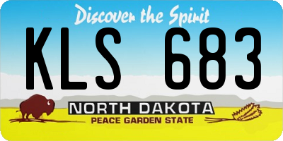 ND license plate KLS683