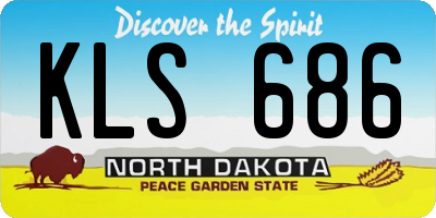 ND license plate KLS686