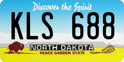 ND license plate KLS688