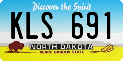ND license plate KLS691