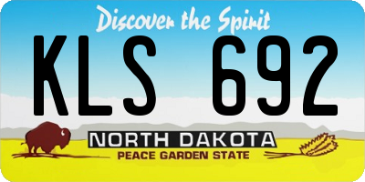 ND license plate KLS692