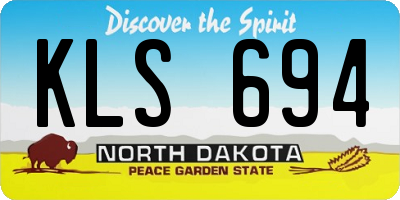 ND license plate KLS694