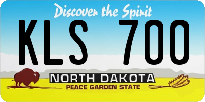 ND license plate KLS700