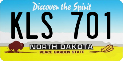 ND license plate KLS701