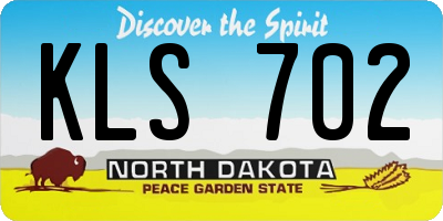 ND license plate KLS702
