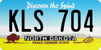 ND license plate KLS704