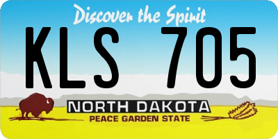 ND license plate KLS705