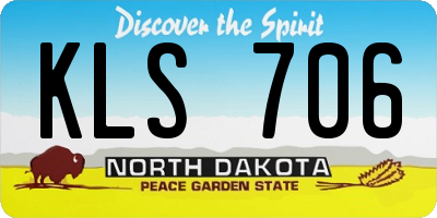 ND license plate KLS706